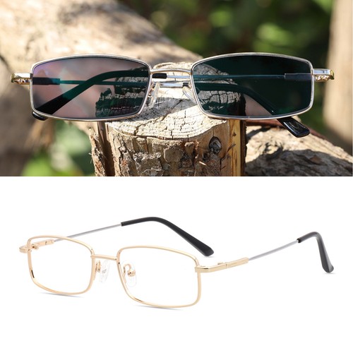 Men's Full Rim Reading Glasses Photochromic Sunglasses +0.50 +0.75 +1.00 +4.00 - Picture 1 of 26