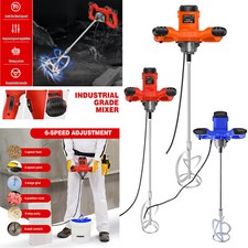 6 Gear Mixing Drill 5000W Electric Plaster Mortar Mixer M14 Paddle Mixer Stirrer