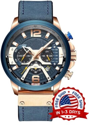 Reloj De Lujo Alta Gama Moda Para Hombre Elegante De Negocios Resistente Al Agua