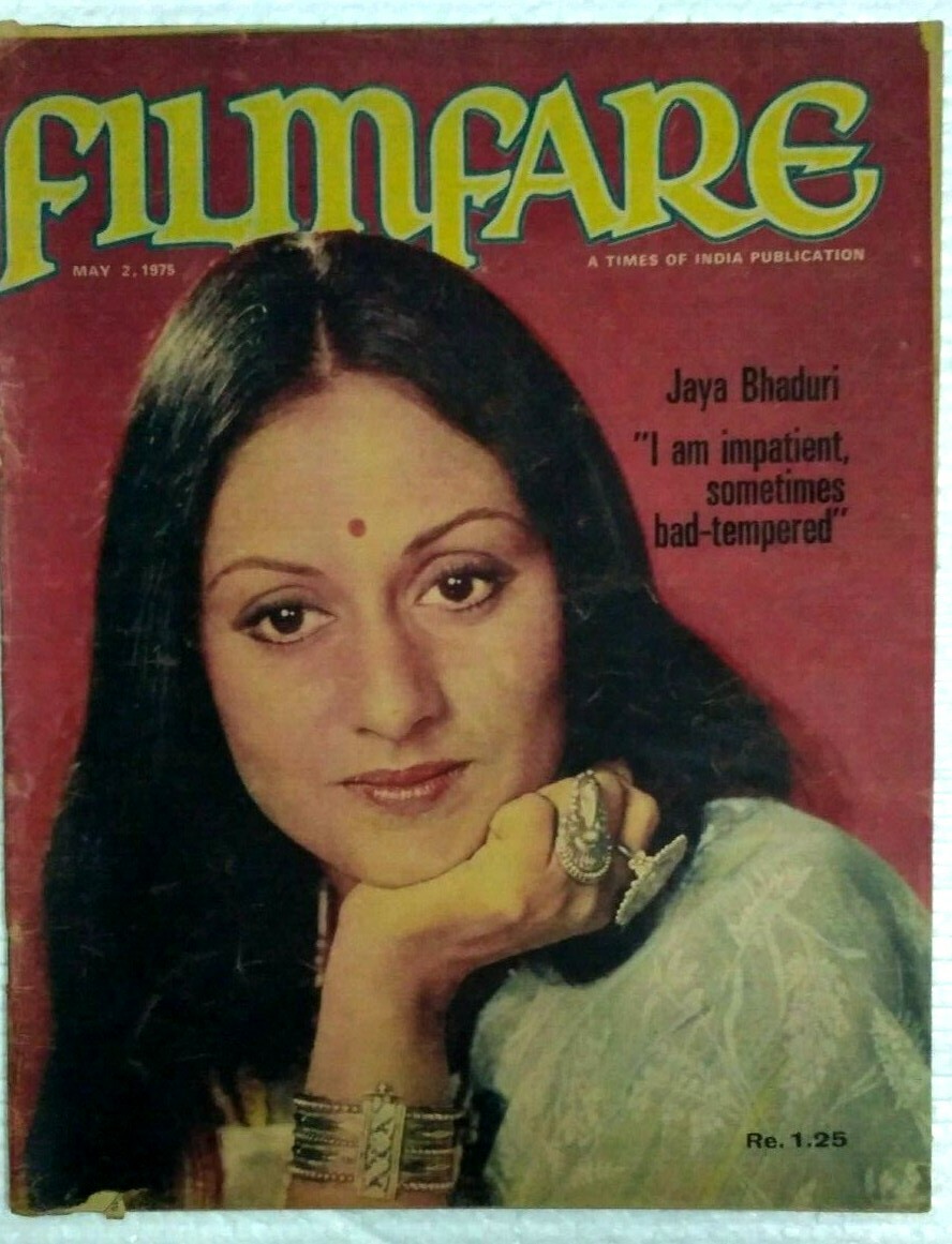INDIA FILM MAGAZINE FILMFARE MAY 1975 JAYA , REKHA , NARGIS
