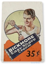 Bickmore Easy Shave Cream Tin Metal Sign Barber Shop Parlor Tin Sign B111