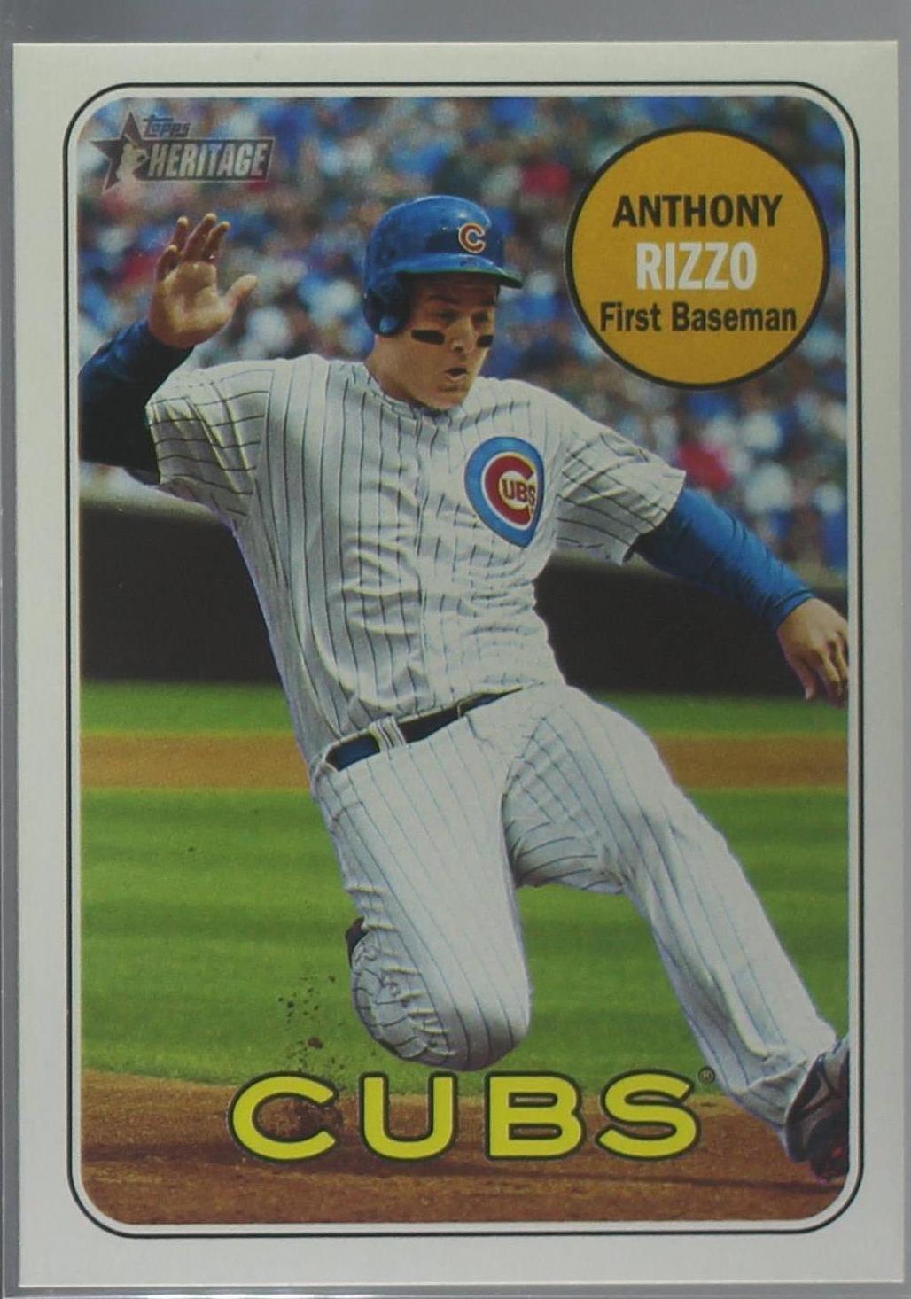 2018 Topps Heritage - Action Variation Anthony Rizzo #20 Sliding for ...