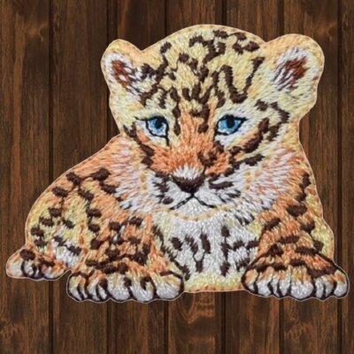 Cheetah Cub Embroidered Patch   Iron On