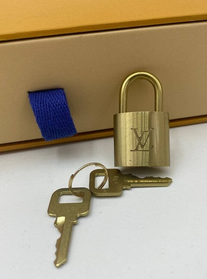 Louis Vuitton PadLock Lock 2 Key Brass Gold Number 318 | eBay