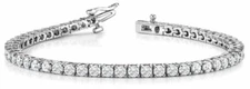 Voss+Agin Lab Grown Diamond Tennis Bracelet, AGI Certified, in 14K White Gold