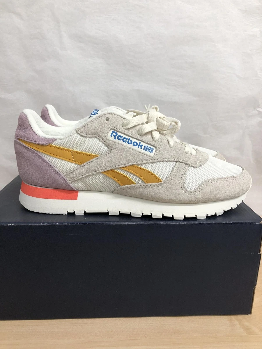 Chalk/Ochre/Lilac Size eBay Women\'s Reebok | Leather 8.5 GX7099 Sneakers Classic