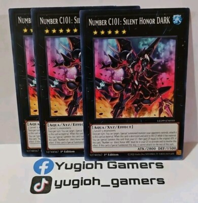 YUGIOH NUMBER C101 SILENT HONOR DARK X3 COMMON LED9-EN010 LIGHT