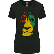 Jamaica Lion Reggae Music Jamaican Womens Wider Cut T-Shirt