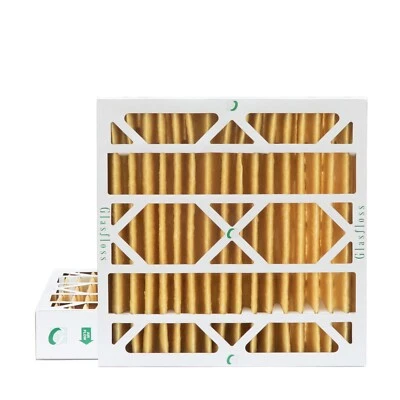 20x20x4 MERV 11 Pleated Air Filters by Glasfloss. 2 Pack (Actual Depth: 3-3/4")