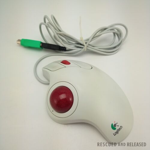 TESTED Logitech TrackMan Marble Wheel USB + PS/2 Trackball Mouse T-BB13 - Afbeelding 1 van 5