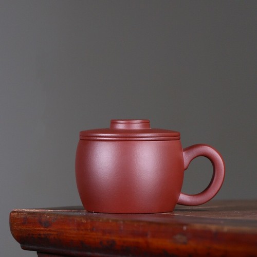 Infuser Mug Real Yixing Zisha Office Tea Cup With Handle Lid Old Purple Clay New - Picture 3 of 8