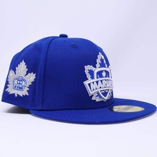 NWT 1/4 Blue Toronto Marlies AHL Hockey 59fifty New Era Fitted Hat Cap