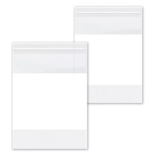4 Mil White Block Clear Zipper Lock Bags Plastic Reclosable Bags 1000-10000