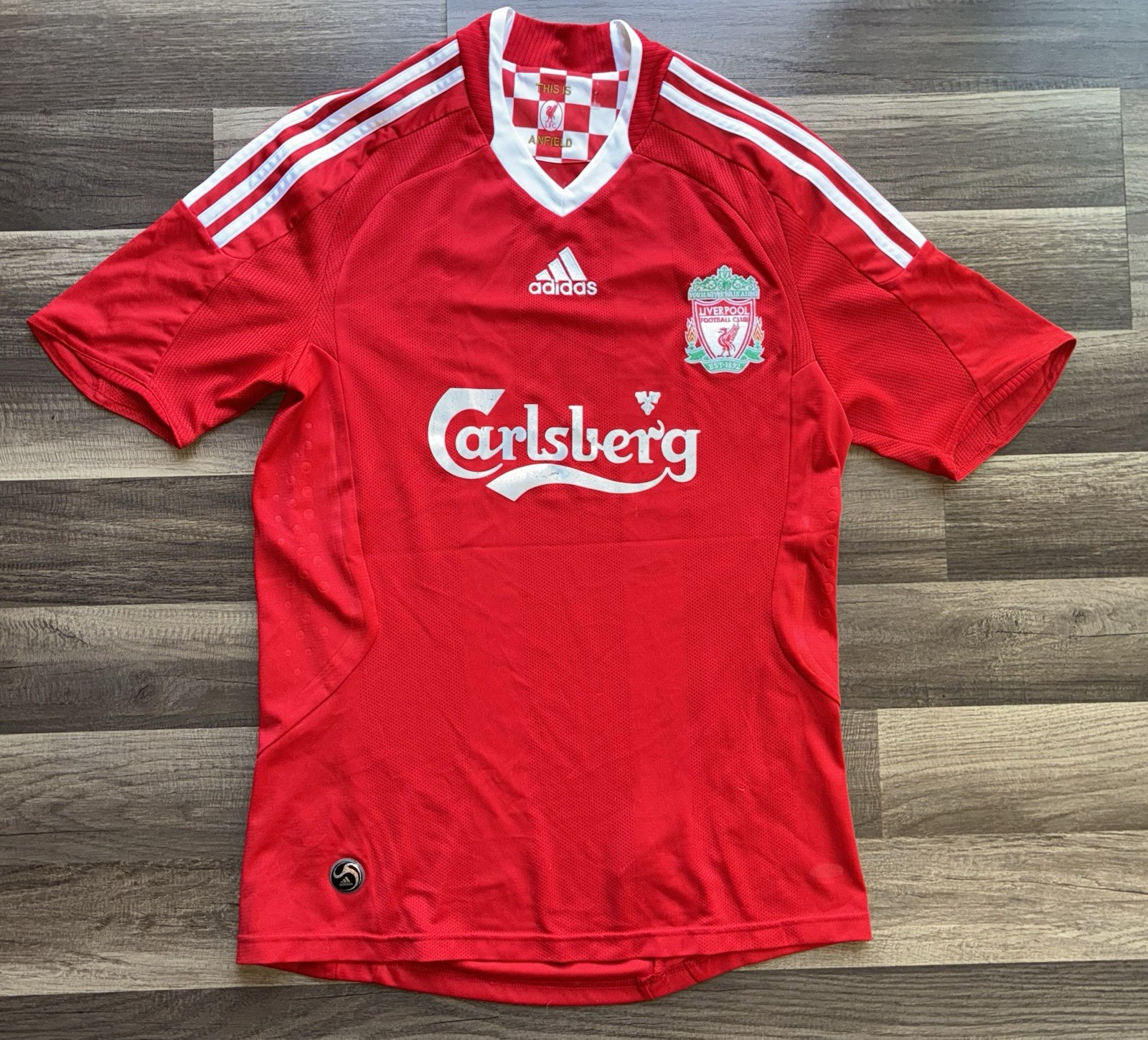 Vintage Liverpool 2008-2009 Home Soccer Jersey Football Kit Shirt Size S