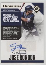 2017 Panini Chronicles Auto Gold 16/99 Jose Rondon #CA-JR Auto z7h