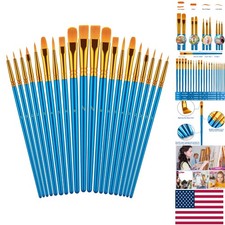 Multi-Purpose 20 Brush Set for Acrylic, Face  Body Painting - Accessory for Art