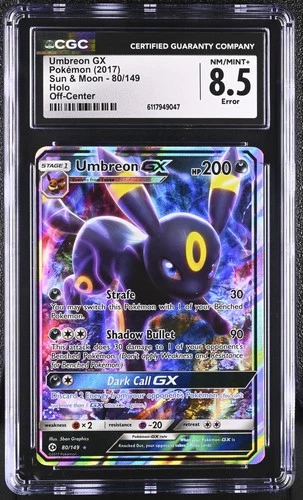 CGC 8.5 Umbreon GX 2017 Sun & Moon 80/149 Holo Pokemon Card