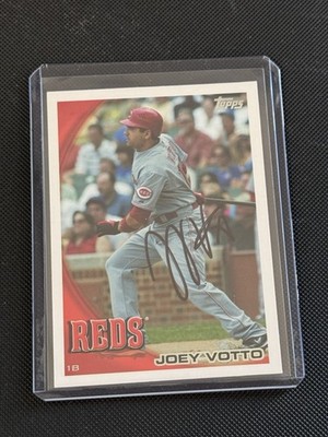 JOEY VOTTO 2010 Topps #48 Signed IP Auto Reds In Person On Card Auto Future HOF