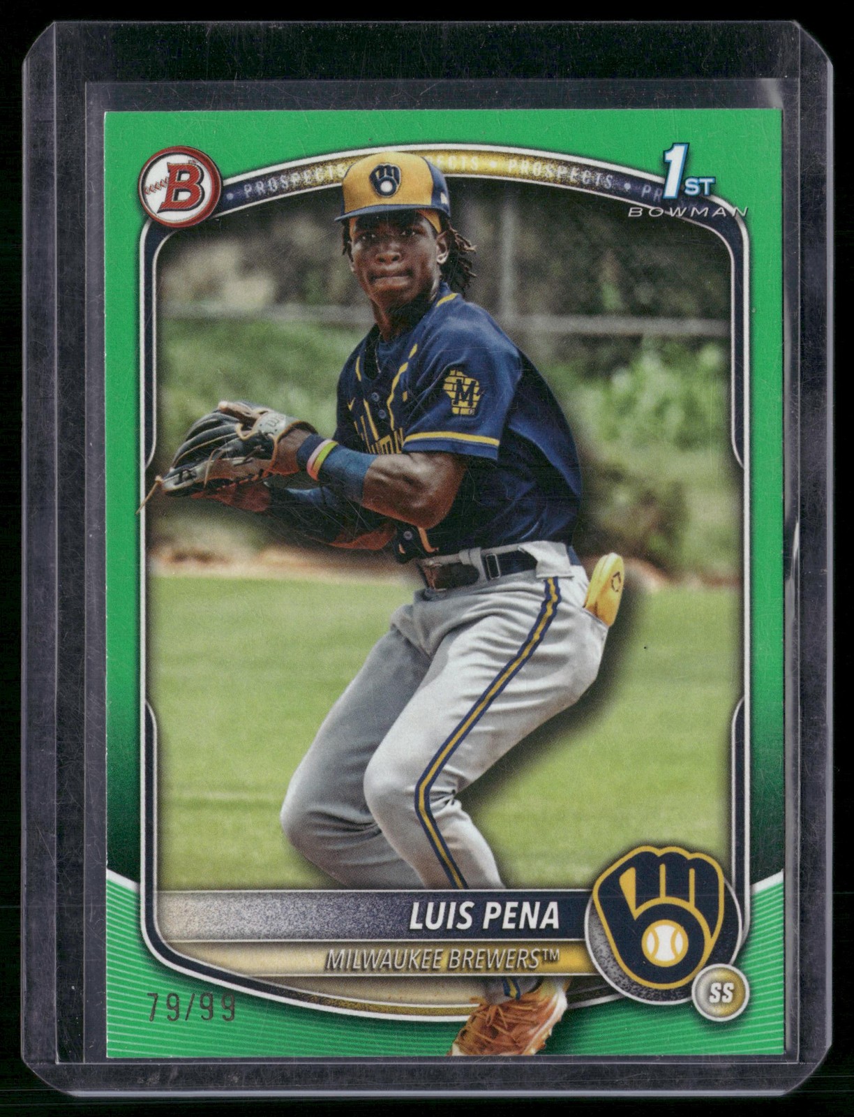 2025 Bowman Prospects Green #BP-38 Luis Pena 1st RC /99