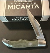 Rough Ryder Green Canvas Micarta Folding Hunter 5 1/4