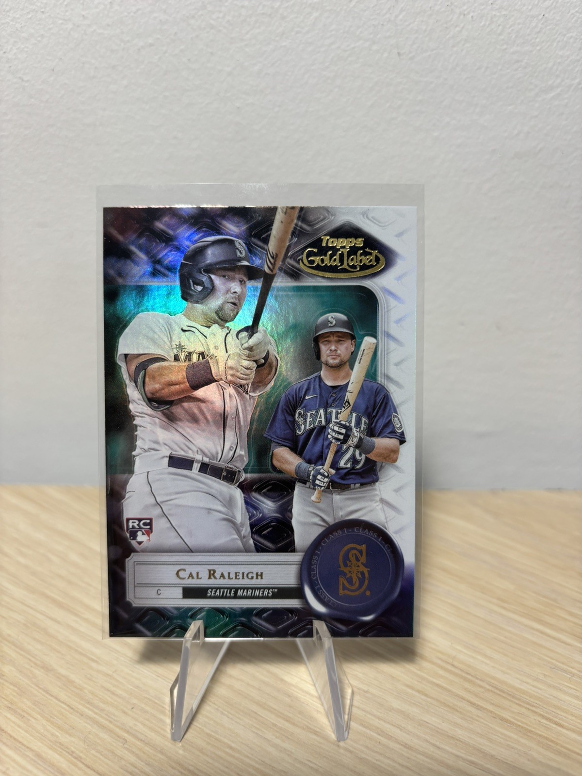 2022 Topps Gold Label - Cal Raleigh #7 Class 1 (RC)