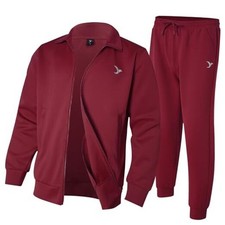 Men's Tracksuits Sweatsuits For Men 2 Piece Sets Outfits Long Sleeve Medium Red