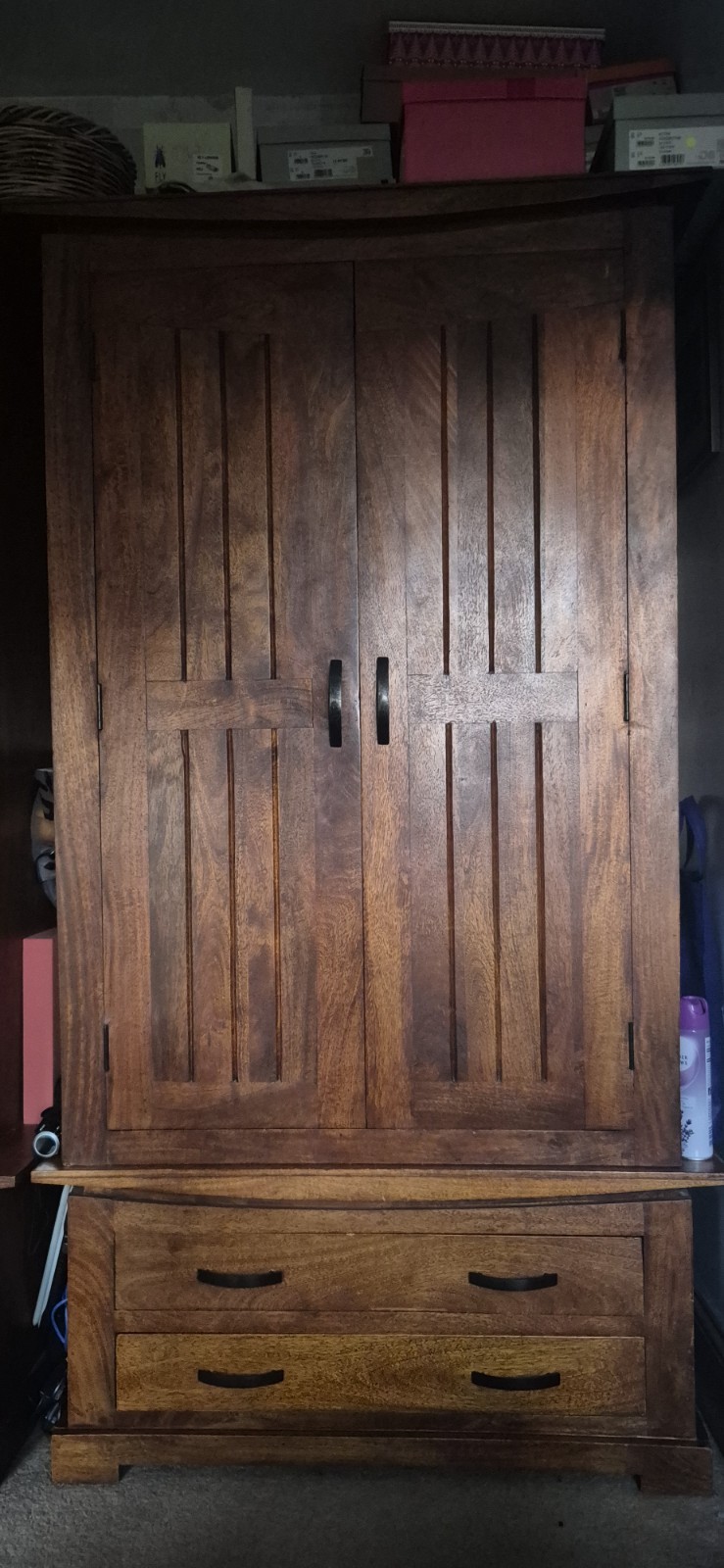 Solid Oak Wardrobe with Drawers