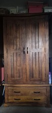 Solid Oak Wardrobe with Drawers