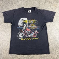 Vtg 80s Harley Davidson T-Shirt Mens Medium Faded 1988 Eagle Best Of The Breed