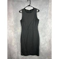 J.Crew Womens Grey Pinstripe 100% Wool Sleeveless Sheath Dress Size 8