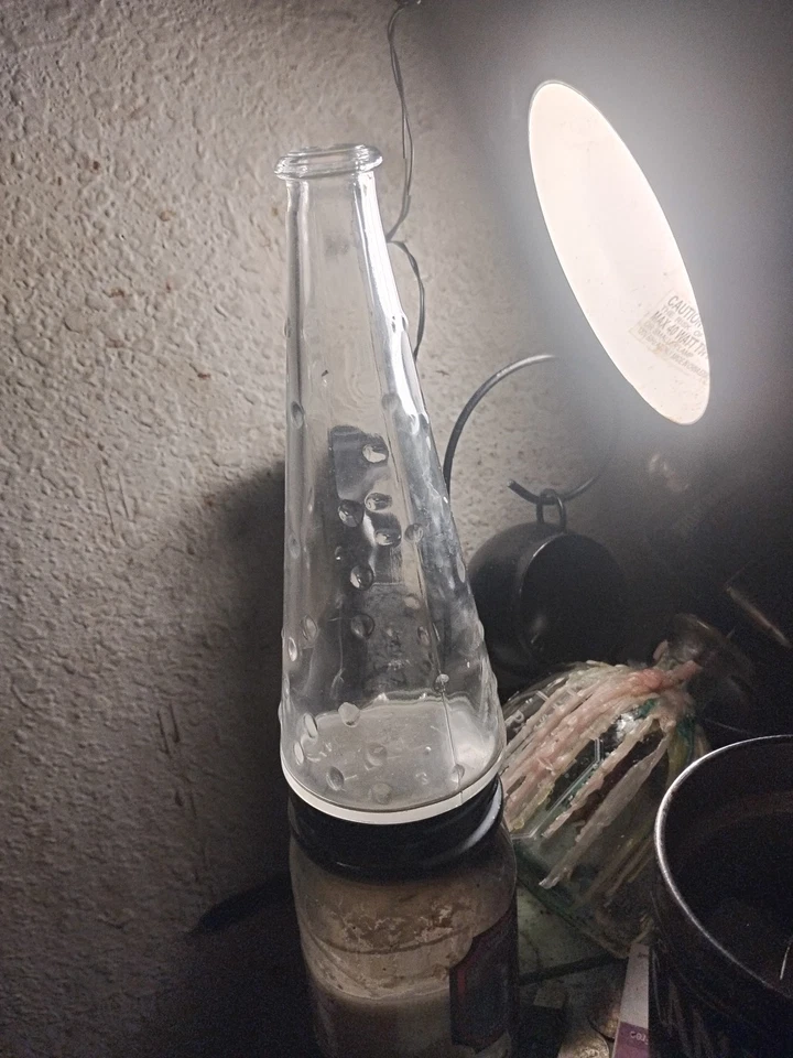 Jarrón Emma Dafnas Ikea de vidrio burbuja transparente 7,25 Foto 4 de 4