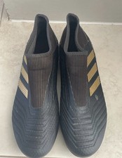 Adidas Predator 19.3 laceless FG football boots in black/gold colourway.