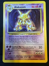 1999 Pokemon Base Set Alakazam 1/102 Holo Rare LP WOTC Vintage Unlimited