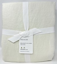 New Pottery Barn Belgian Flax Linen Duvet Cover King Classic Ivory