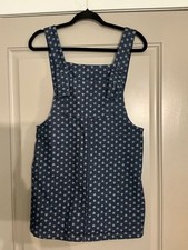 Cider Dark Denim with Hearts Overhaul Mini Dress 3 Pockets Sz S NWT
