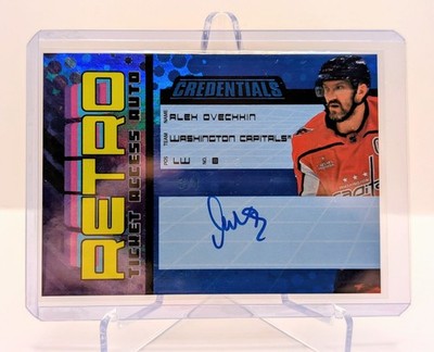 2023-24 Credentials Retro Ticket Access Auto Ovechkin Blue /4 #RTAA-AO