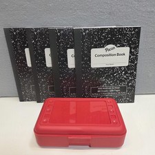 Pacon Composition Books 4 pack  Pencil Box Red NEW School Supplies