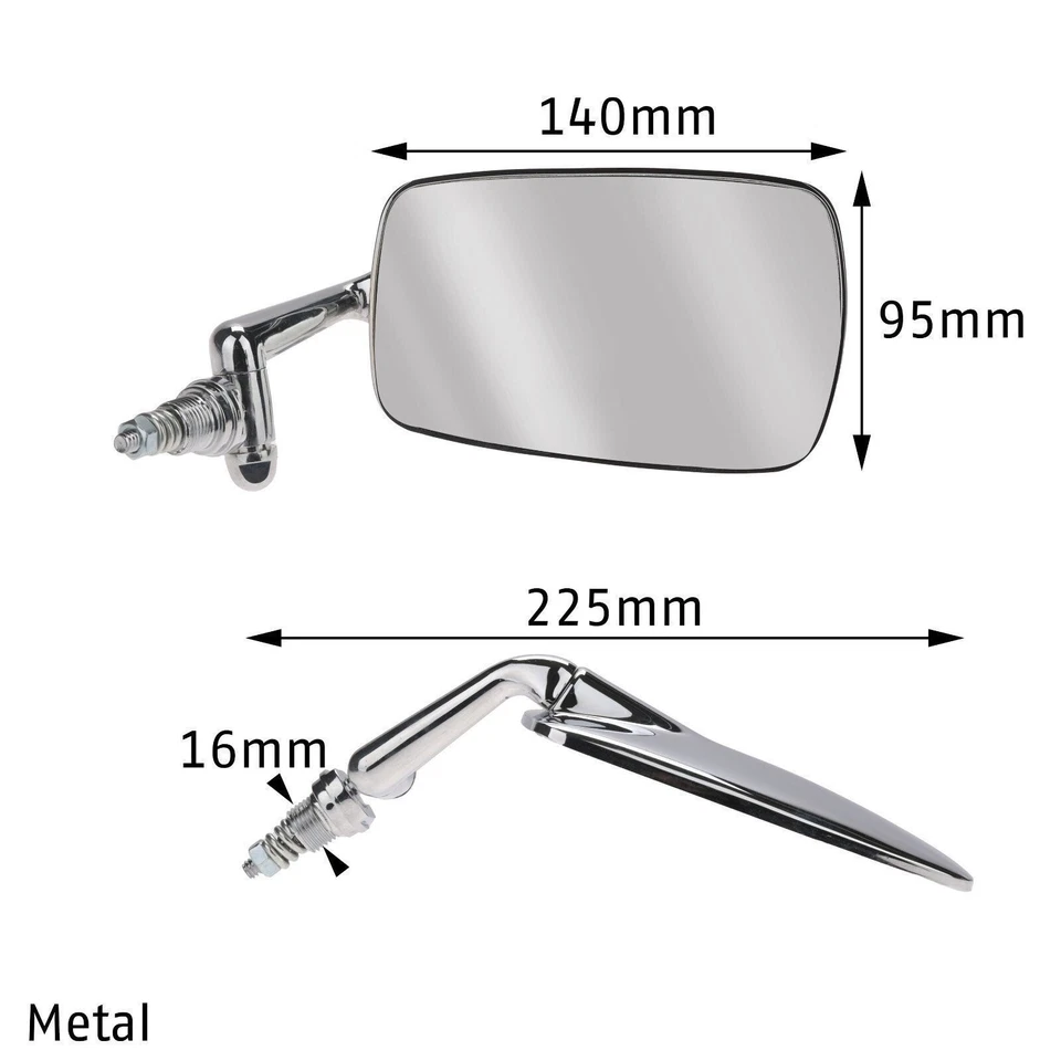 1968-1977 Volkswagen Beetle - тип 3 наружное зеркало для правой руки хром 113857514 - Изображение 3 из 4