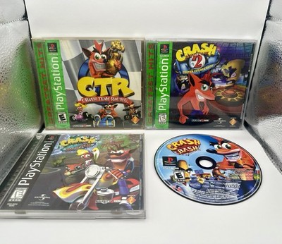 Crash CTR Bash Bandicoot 2 Warped Cortex Playstation 1 PS1 Games Lot Bundle