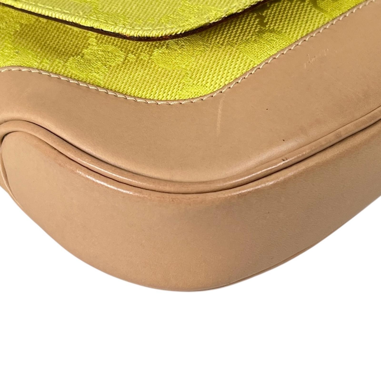 Gucci Jackie 001-3824 Shoulder Bag GG Canvas Lemon Yellow Women's Japan thumbnail 5