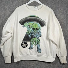 Vintage 90s Alien Talkin Tees Sweatshirt Mens Size L 22x25 UFO Made In USA