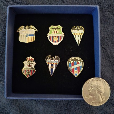 LEVANTE FC football club, soccer, set of 6 vintage enamel pins new free shipping
