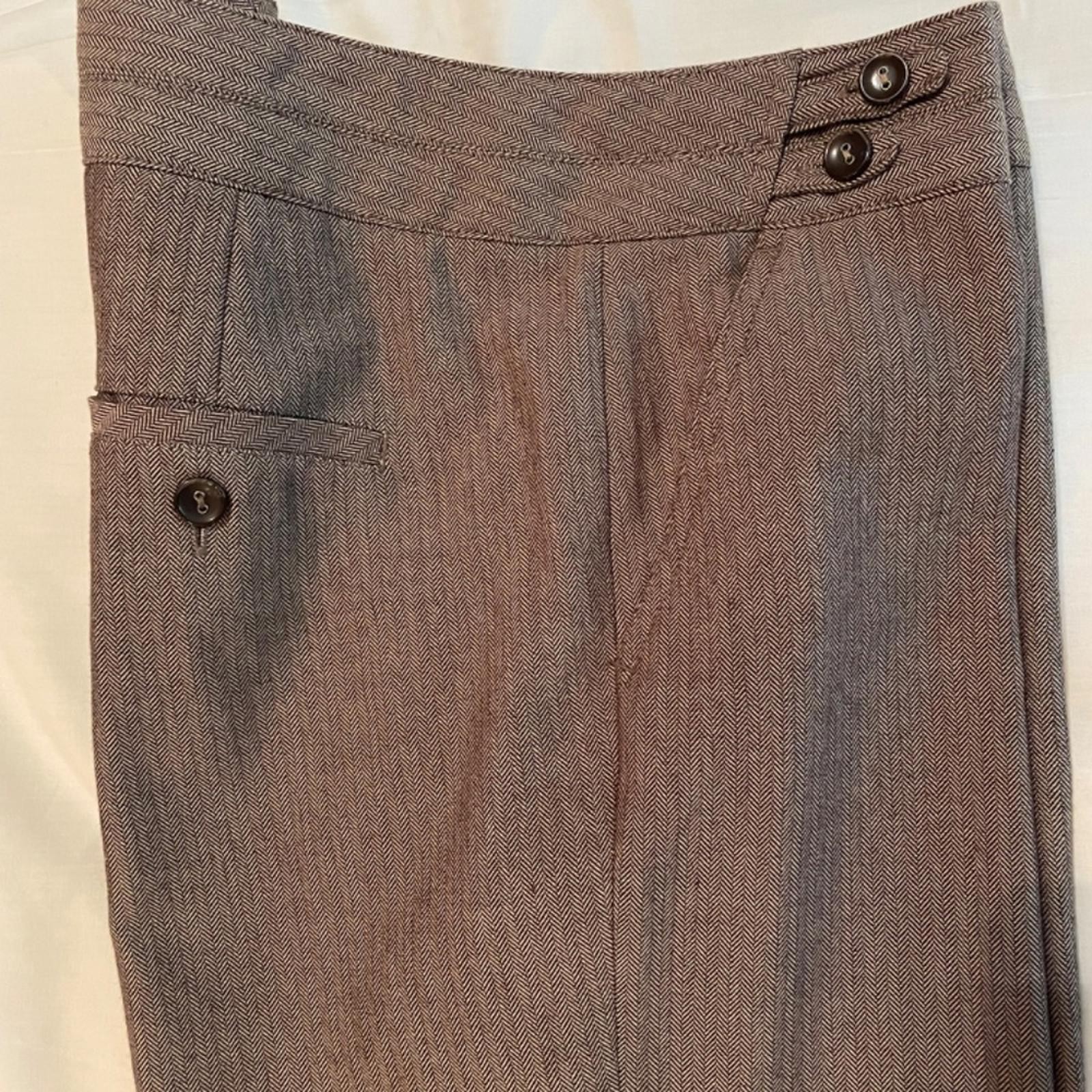 Stretch Fine Herringbone Pattern Formal Slacks LA… - image 2