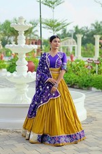 Readymade Pure Cotton Lehenga Choli Gamthi Embroidery Festive Ethnic Wear Women