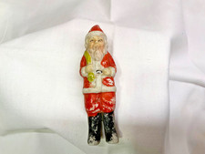 Antique Christmas Bisque 3  Santa Claus Hand Painted Figurine Japan