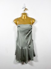 Free People Dress Size XS Green Mini Satin Short Boho Strappy Beach Festival