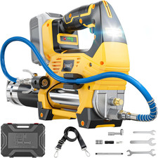 Cordless Grease Gun Compatible with Dewalt 20V Battery, 12000PSI High Pressure,