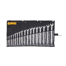 DeWalt Metric Combination Wrench Set Polished Chrome Boxed