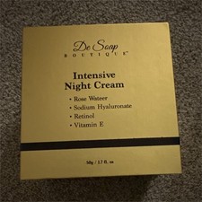 De Soap Boutique Prestige Night Cream Retinol Hyaluronate Vit E 1.7oz Spatula
