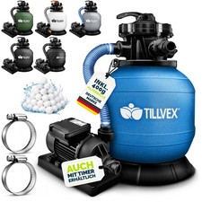 Sandfilteranlage mit Pumpe Filteranlage Sandfilter Filterkessel Pool …